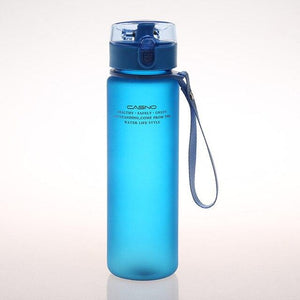 High capacity 400 ML 560 ML Water Bottles Best seller outdoor sports creative portable plastic space scrub Water Bottle sale  3