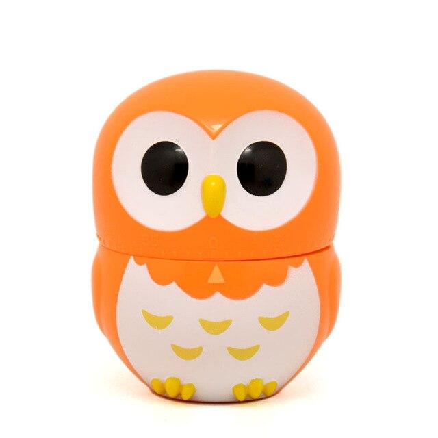 Best Seller 4 Colors Cook Timer Clock Owl Cartoon Cute Birthday Gift Colorful Dial Set Time Reminder