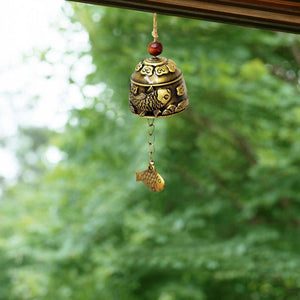 Best Seller Chinese Dragon/Fish Feng Shui Bell Blessing Good Luck Fortune Blackout Function Wind Chime Type
