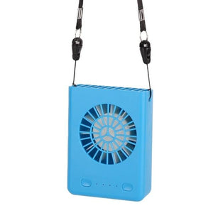 USB Rechargeable Wearable Portable Hand Free Neckband Fan  Personal Mini Neck Double Fans 3 Speed Adjustable for Ourdoor