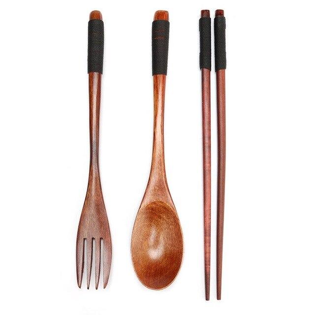 4pcs Portable Tableware Set Stainless Steel Spoon Fork Steak Knife Dinner Set Cutlery Outdoors Camping Travel Tableware with Bag