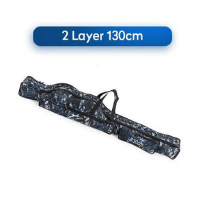 Foldable Fishing Bag Ourdoor Canvas Oxford Cloth Fishing Tackle Storage Bags 2/3 layer Folding Fishing Rod Reel Bag