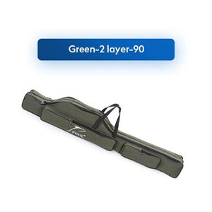 Foldable Fishing Bag Ourdoor Canvas Oxford Cloth Fishing Tackle Storage Bags 2/3 layer Folding Fishing Rod Reel Bag