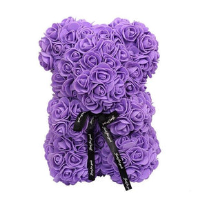 VIP Best seller 25cm Red Rose Bear Artificial Flower New Year Gifts for Women Valentines Gift Christmas Teddi Bear Rose