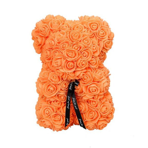 VIP Best seller 25cm Red Rose Bear Artificial Flower New Year Gifts for Women Valentines Gift Christmas Teddi Bear Rose