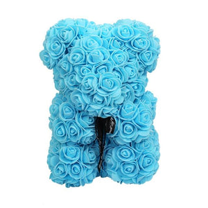 VIP Best seller 25cm Red Rose Bear Artificial Flower New Year Gifts for Women Valentines Gift Christmas Teddi Bear Rose