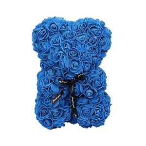 VIP Best seller 25cm Red Rose Bear Artificial Flower New Year Gifts for Women Valentines Gift Christmas Teddi Bear Rose