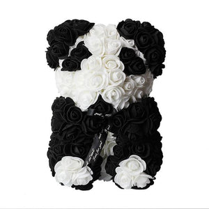 VIP Best seller 25cm Red Rose Bear Artificial Flower New Year Gifts for Women Valentines Gift Christmas Teddi Bear Rose