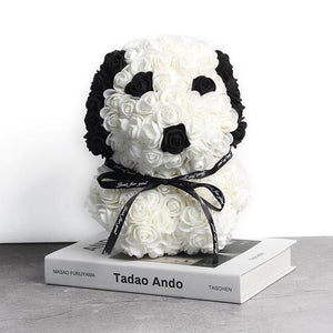 VIP Best seller 25cm Red Rose Bear Artificial Flower New Year Gifts for Women Valentines Gift Christmas Teddi Bear Rose